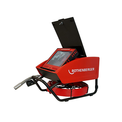 A selection of Rothenberger drain cleaning and inspections tools