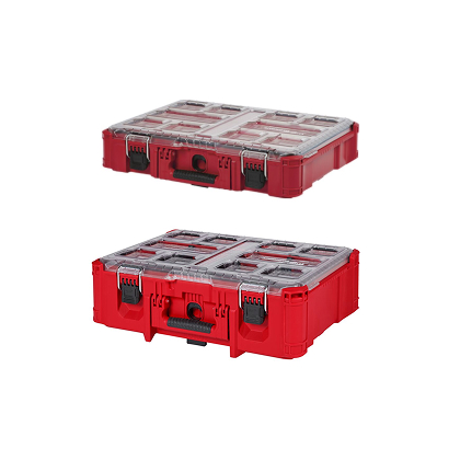 A selection of Milwaukee tool storage products