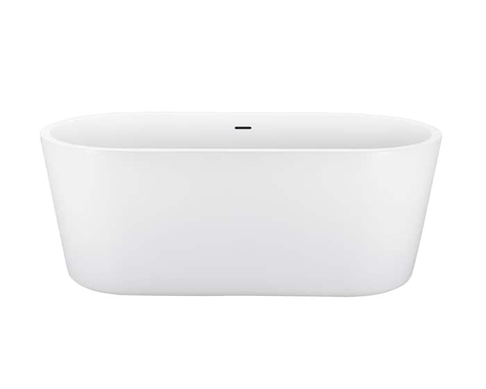 A freestanding bathtub