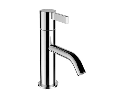 A chrome tap and mixer