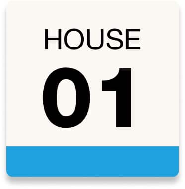 House 01 icon with a blue strip underneath