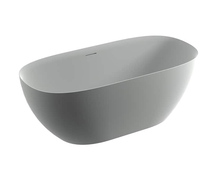 A freestanding bathtub