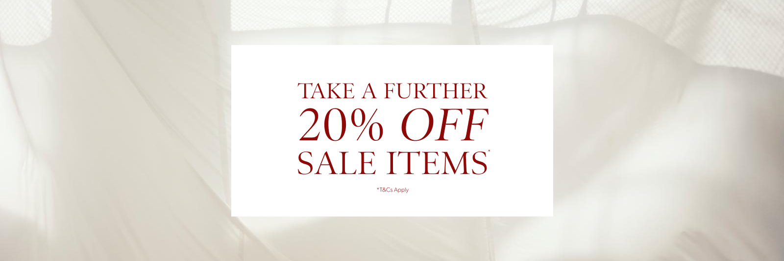 Take a Further 20% Off. Shop Now