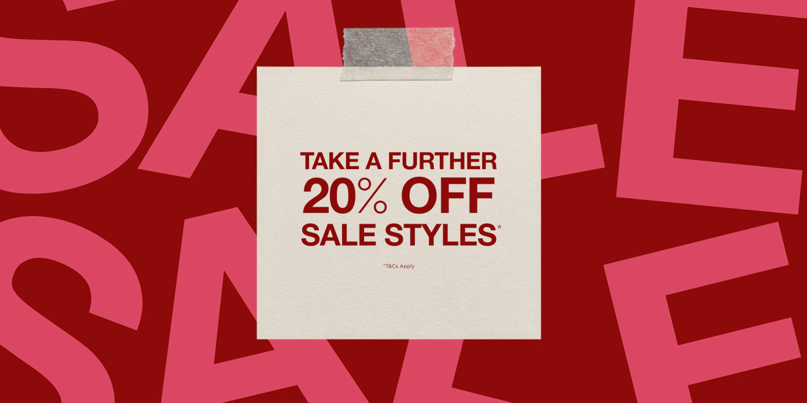 Take a Further 20% Off Sale Styles. Shop Now